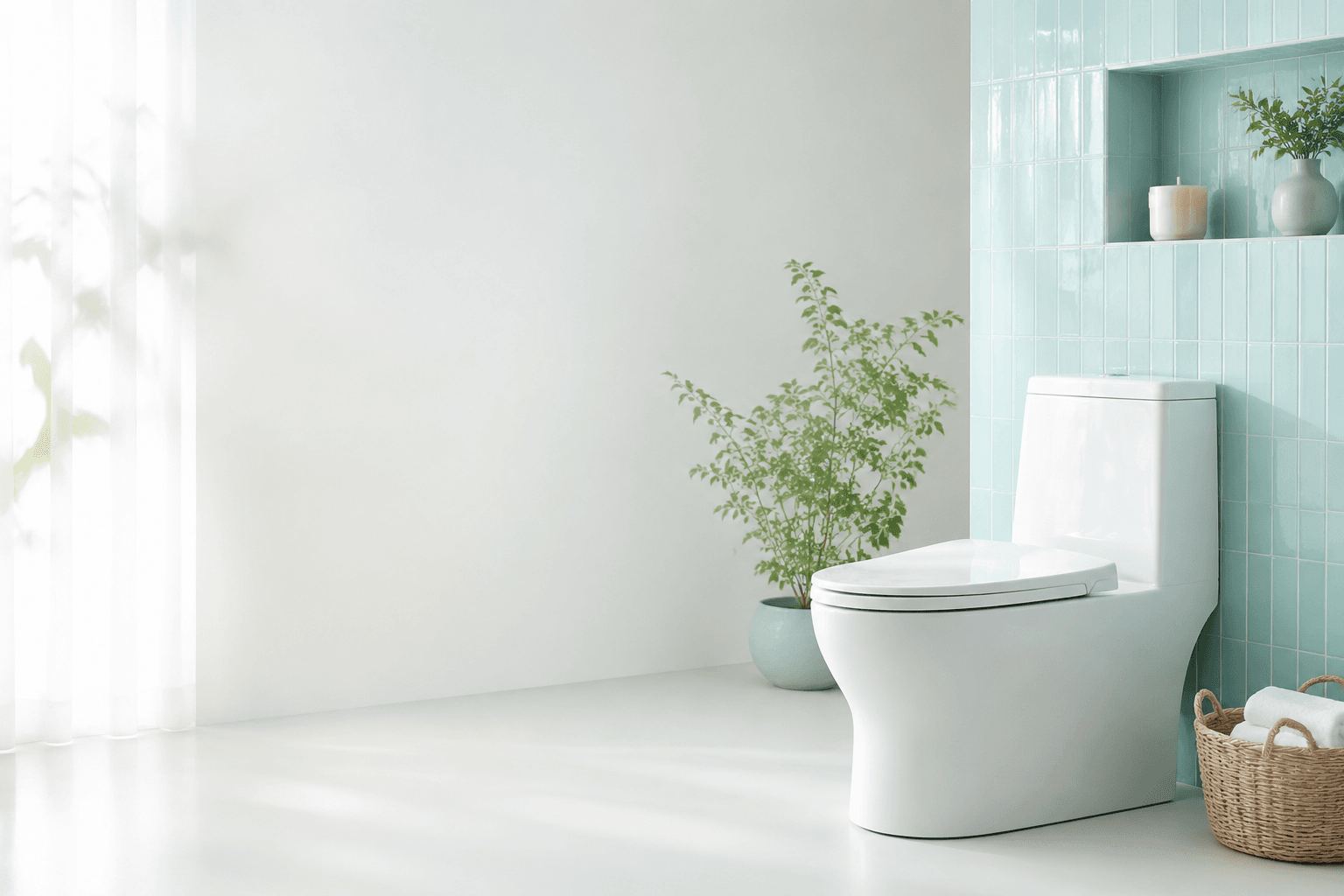Serene minimal spa bathroom